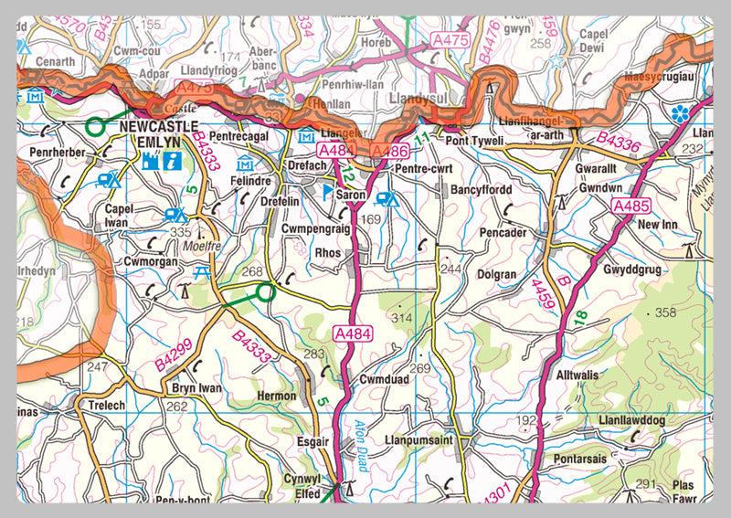 Carmarthenshire County Map