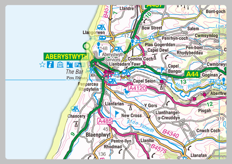 Ceredigion County Map