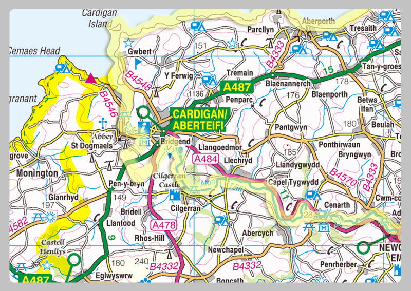 Ceredigion County Map