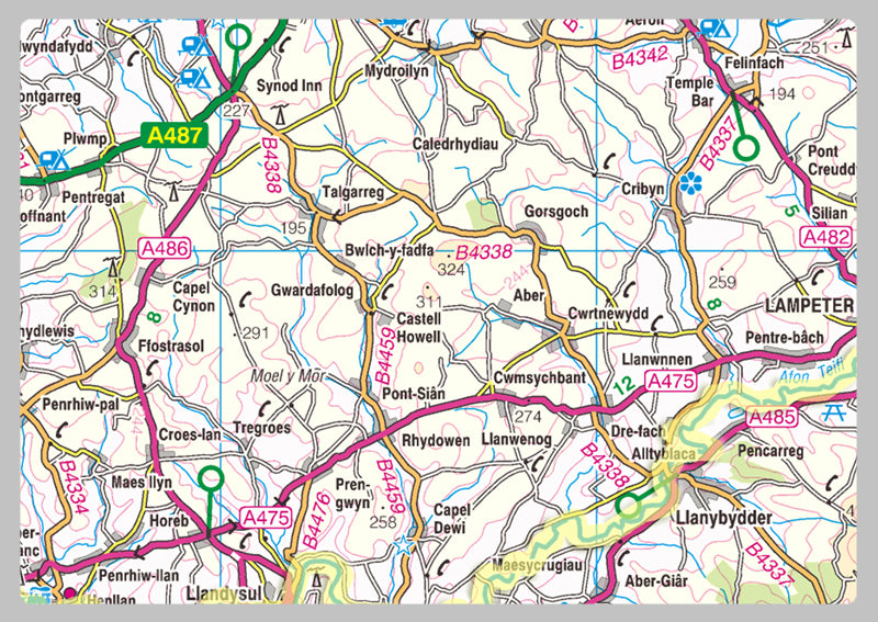 Ceredigion County Map