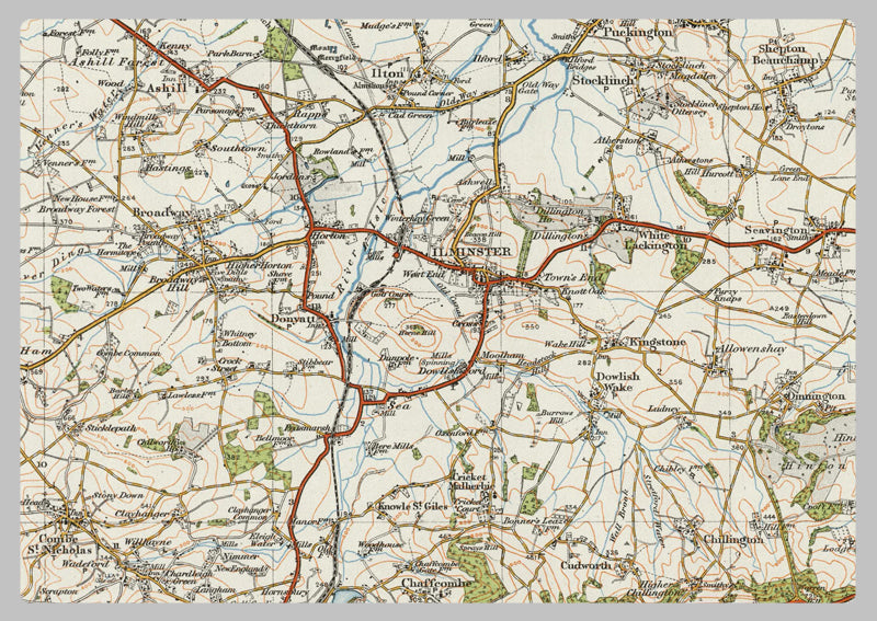 1920 Collection - Chard & Axminster Ordnance Survey Map | I Love Maps