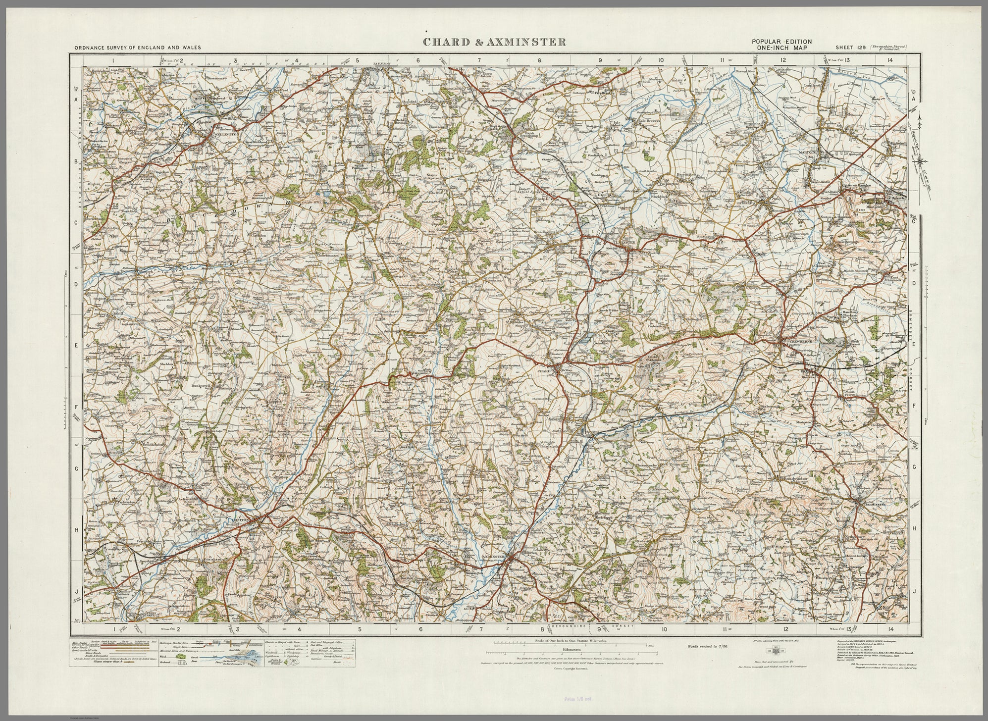 1920 Collection - Chard & Axminster Ordnance Survey Map– I Love Maps