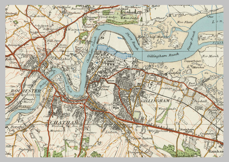 1920 Collection - Chatham & Maidstone Ordnance Survey Map