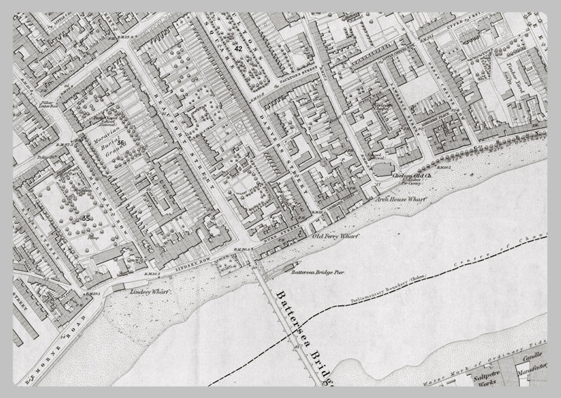 London 1872 Ordnance Survey Map - Sheet LIII - Chelsea