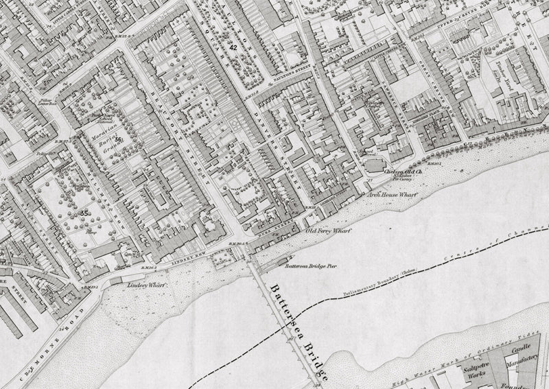 London 1872 Ordnance Survey Map - Sheet LIII - Chelsea