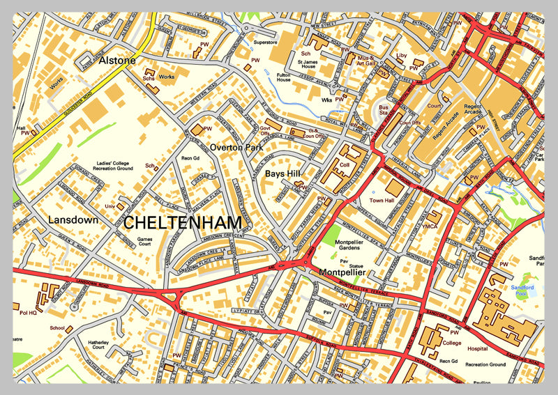 Cheltenham Street Map