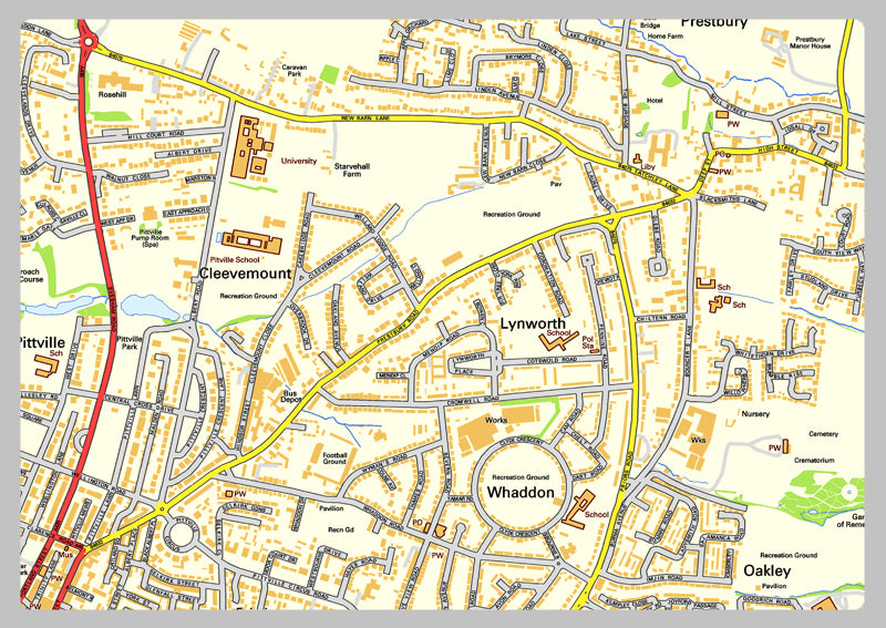 Cheltenham Street Map