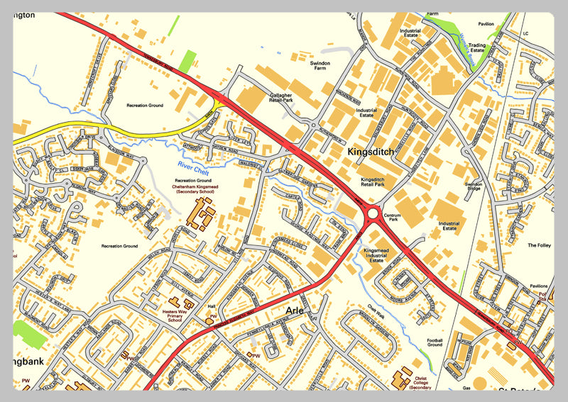 Cheltenham Street Map