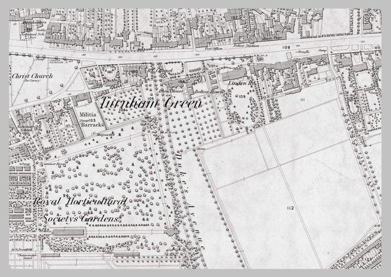 London 1872 Ordnance Survey Map - Sheet LI - Chiswick