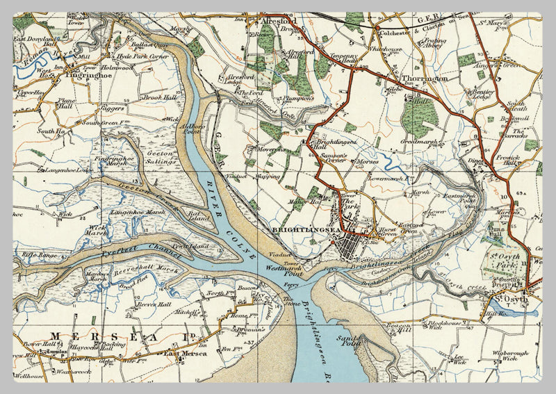 1920 Collection - Clacton On Sea & Harwich Ordnance Survey Map