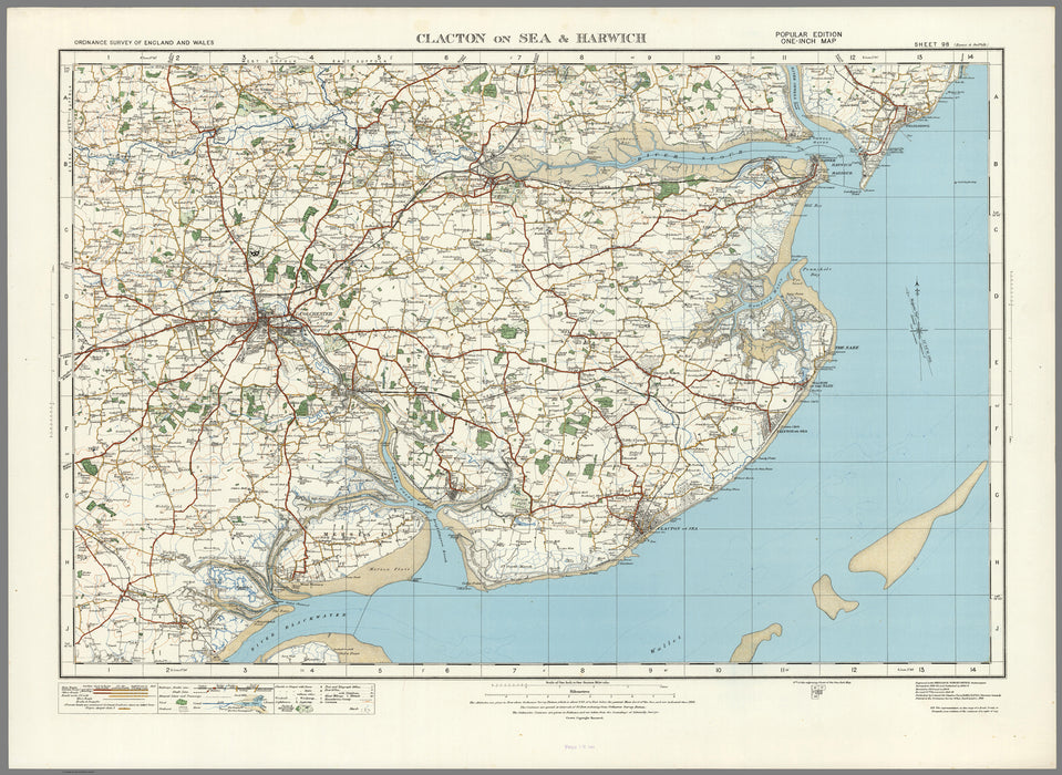 1920 Collection - Clacton On Sea & Harwich Ordnance Survey Map