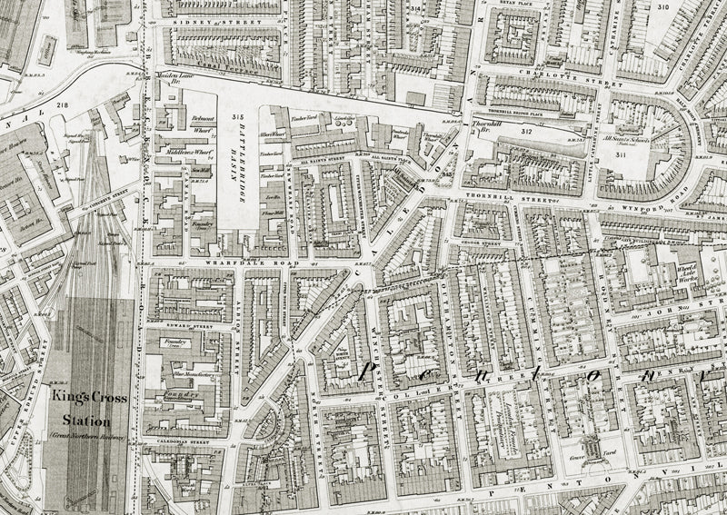 London 1872 Ordnance Survey Map - Sheet XXVI - Clerkenwell