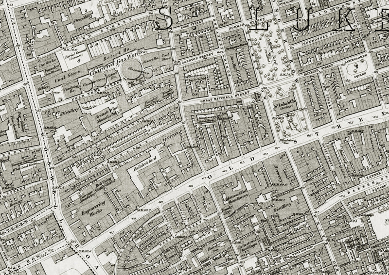London 1872 Ordnance Survey Map - Sheet XXVI - Clerkenwell