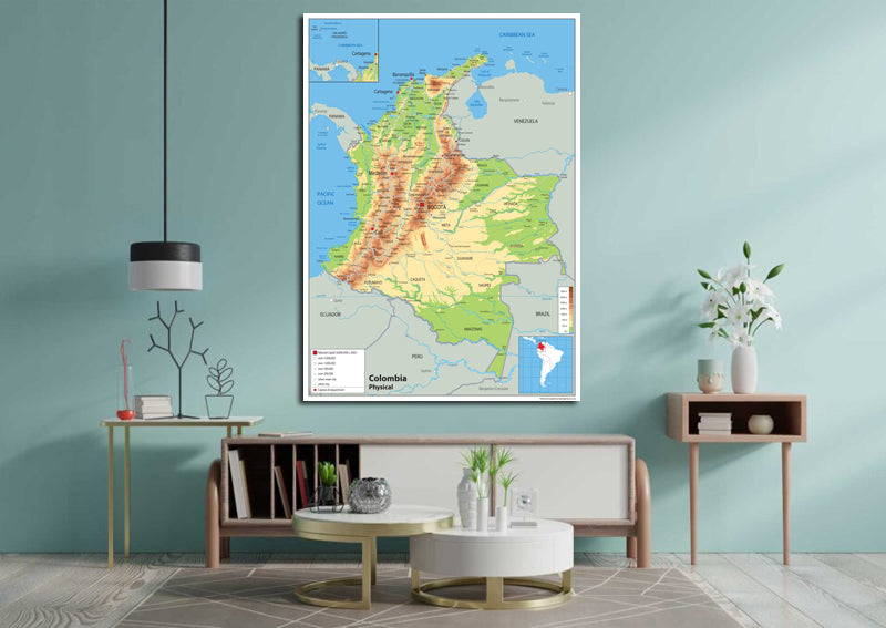 Colombia Physical Map
