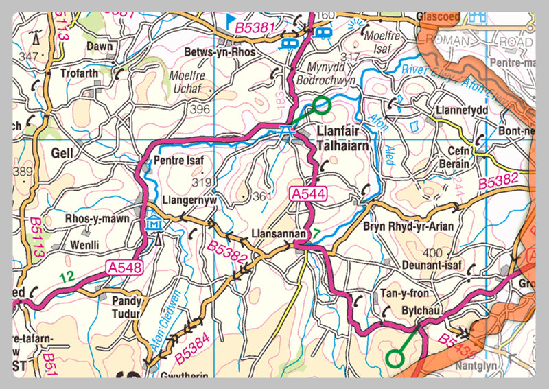 Conwy County Map