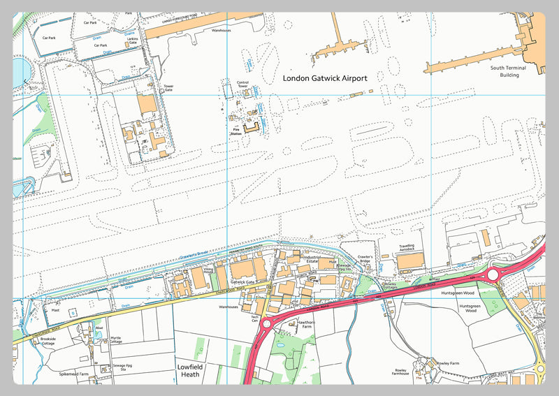 Crawley and Gatwick Airport Street Map