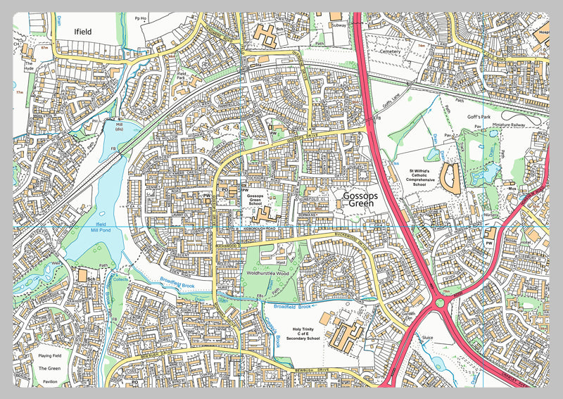 Crawley and Gatwick Airport Street Map