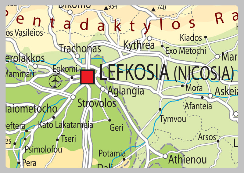 Cyprus Physical Map– I Love Maps