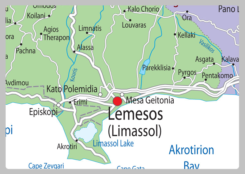 Cyprus Political Map