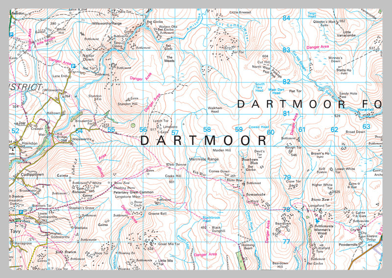 Dartmoor National Park Map