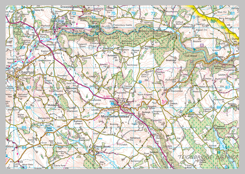 Dartmoor National Park Map