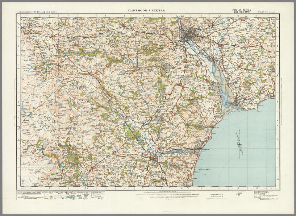 1920 Collection - Dartmoor & Exeter Ordnance Survey Map