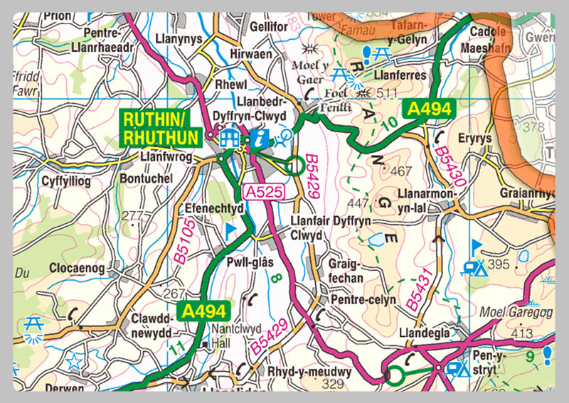 Denbighshire County Map
