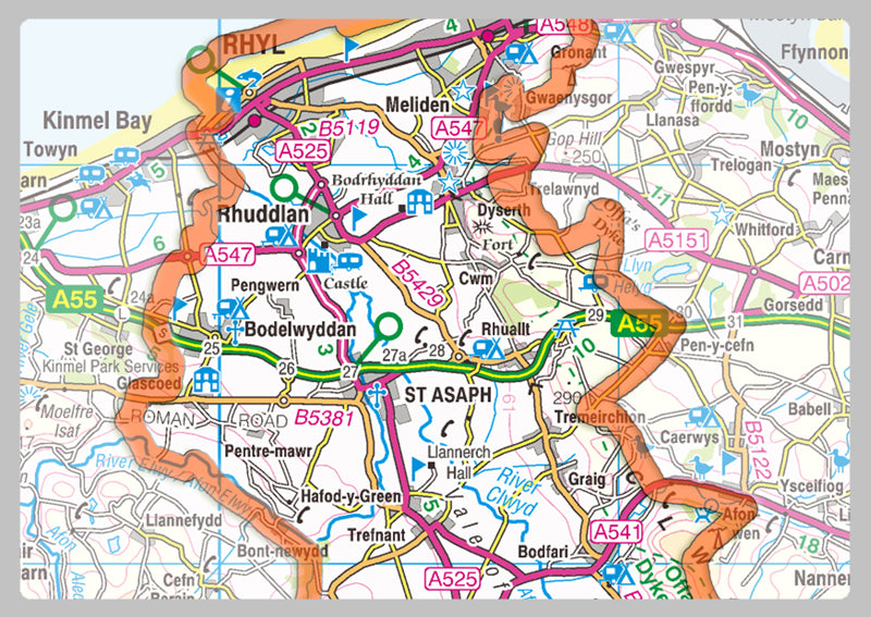 Denbighshire County Map