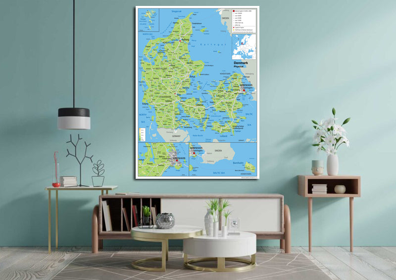 Denmark Physical Map