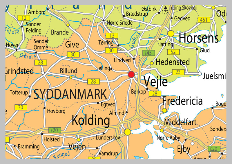 Denmark Political Map
