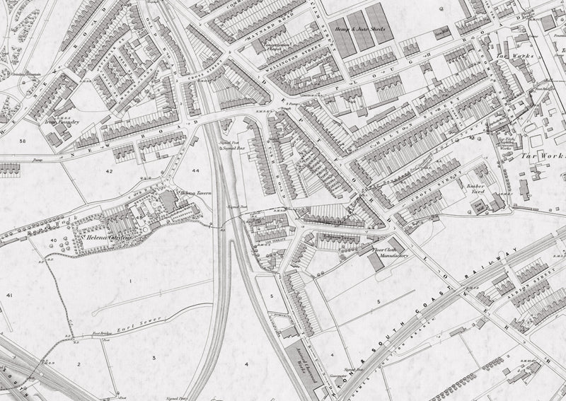 London 1872 Ordnance Survey Map - Sheet LVII - Deptford