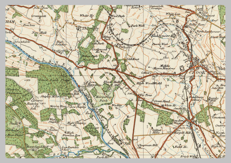 1920 Collection - Durham & Sunderland Ordnance Survey Map