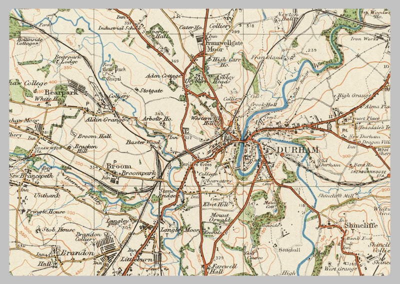 1920 Collection - Durham & Sunderland Ordnance Survey Map