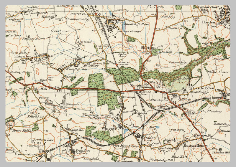 1920 Collection - Durham & Sunderland Ordnance Survey Map
