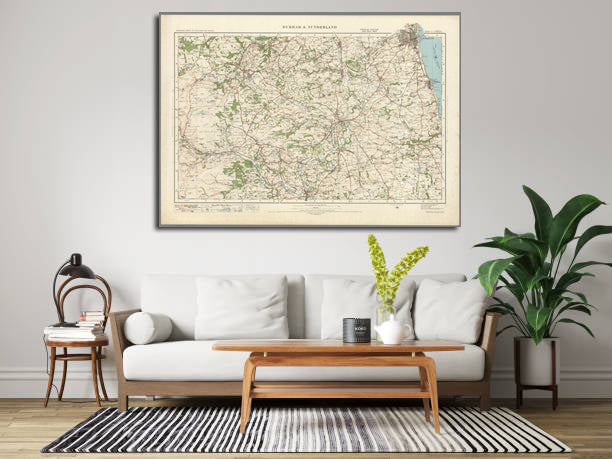 1920 Collection - Durham & Sunderland Ordnance Survey Map