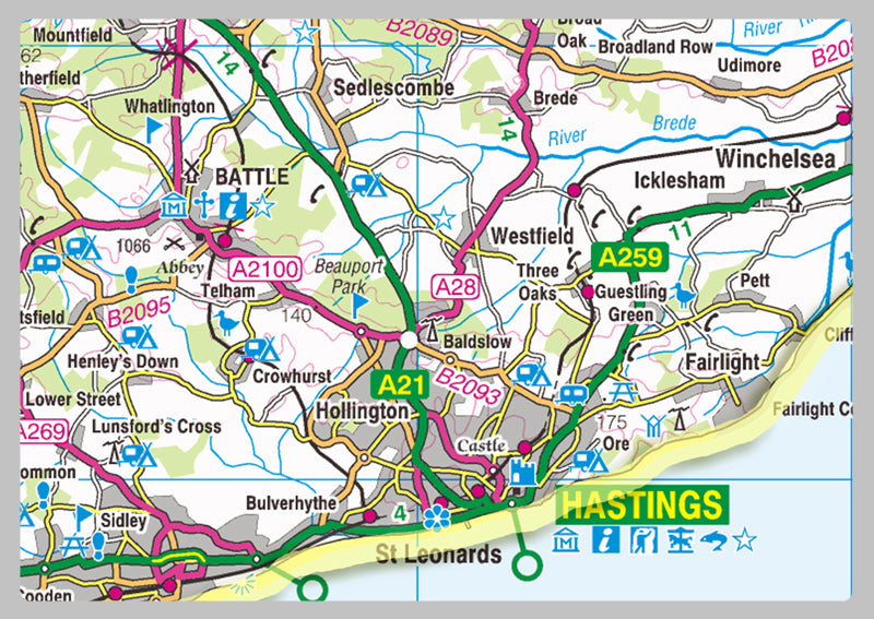 East Sussex County Map