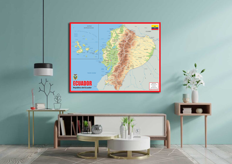Physical Map of Ecuador - The Oxford Collection