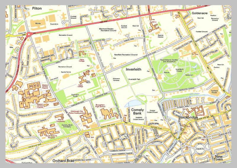 Edinburgh Street Map