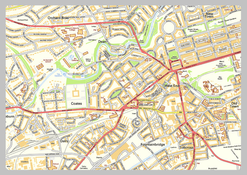 Basic Edinburgh Map Edinburgh Street Map– I Love Maps