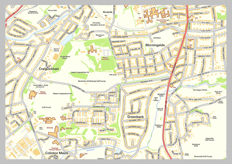 Edinburgh Street Map