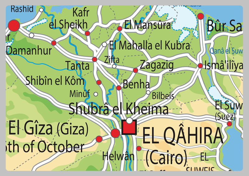 Physical Map of Egypt - The Oxford Collection