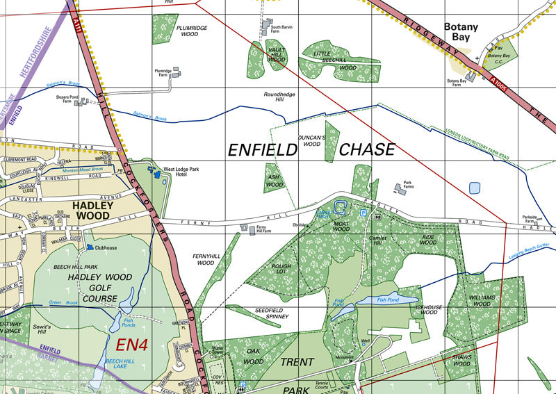 Enfield Rangers Map Enfield London Borough Map– I Love Maps