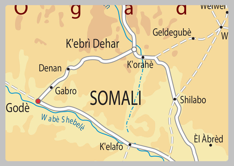 Physical Map of Ethiopia - The Oxford Collection
