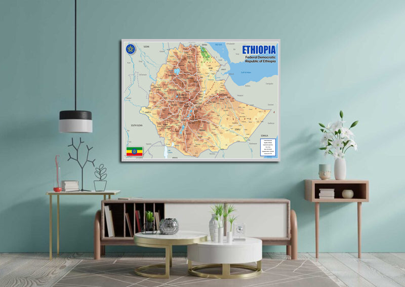 Physical Map of Ethiopia - The Oxford Collection