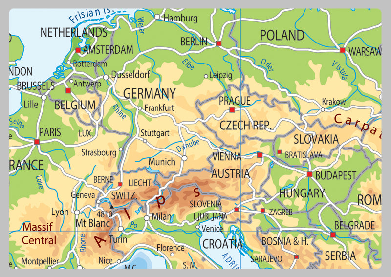 Northern Europe Alps Map Crossing The Alps In The Renaissance: German