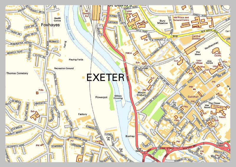 Exeter Street Map