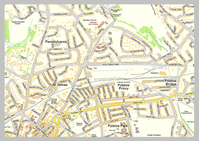 Exeter Street Map