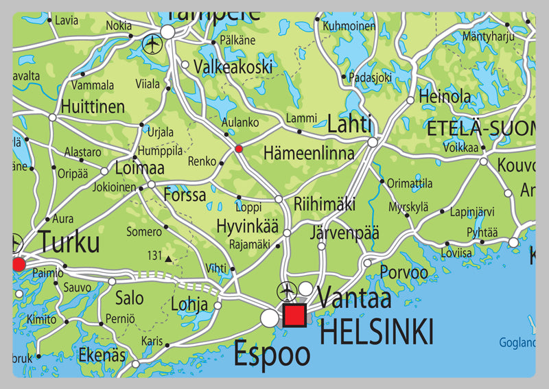 Finland Physical Map