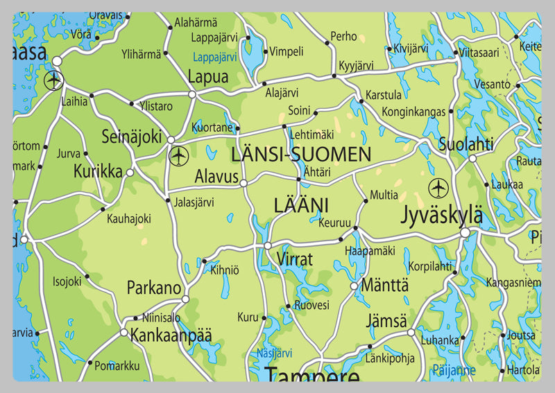 Finland Physical Map