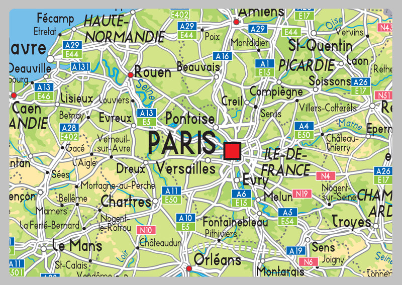 France Physical Map
